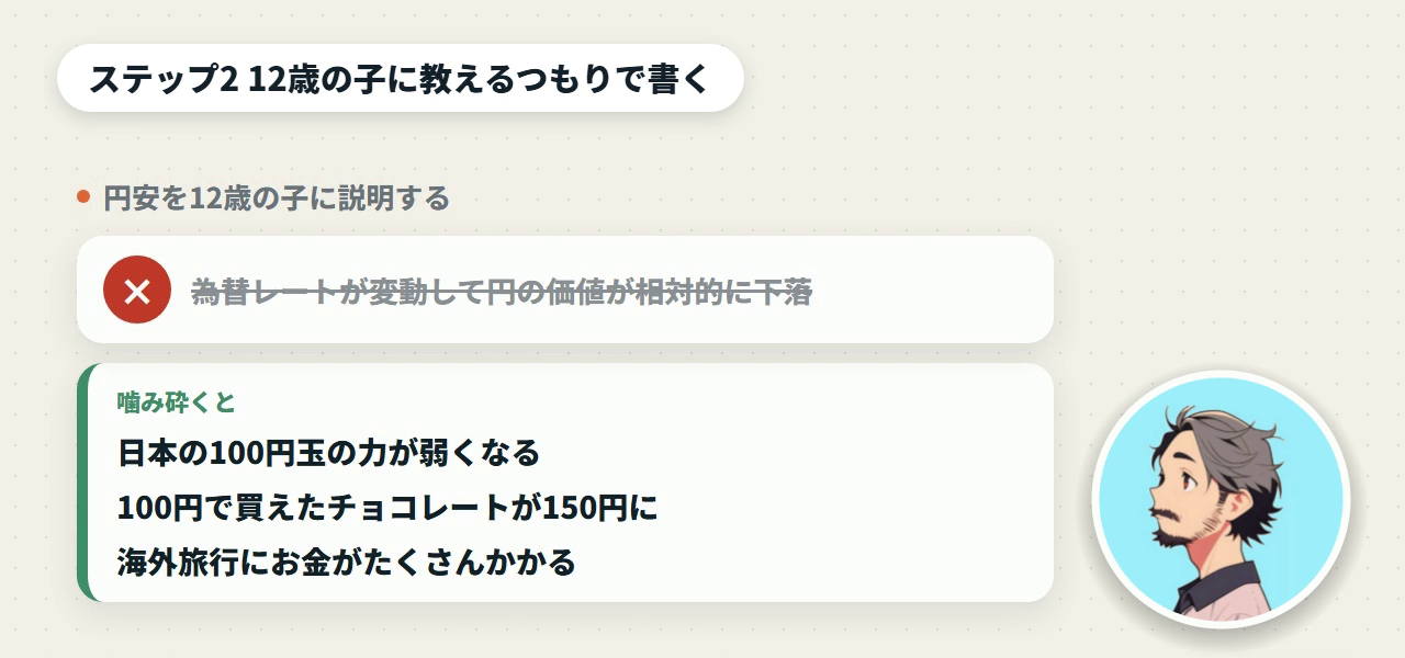 円安を12歳の子に説明する