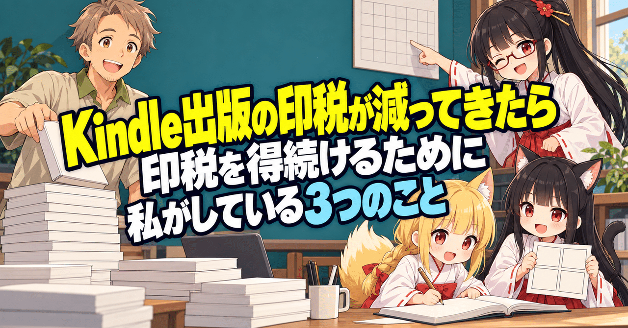 Kindle出版の印税が減ってきたら｜印税を得続けるために私がしている3つのこと